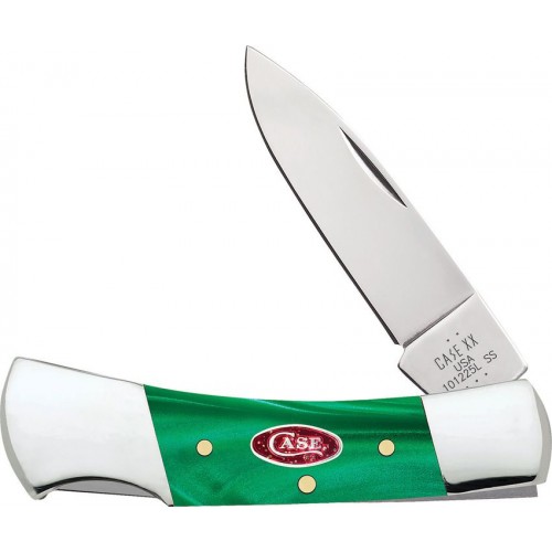 Case XX Lockback Green Pearl Kirinite Pocket Knife - 2.5" DP Stianless Steel Blade Green Pearl Kirinite Handle