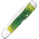 Case XX Copperlock Green Apple Pocket Knife - 3.25" Stianless Steel Green Apple Peach Seed Jigged Bone Handle