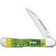 Case XX Copperlock Green Apple Pocket Knife - 3.25" Stianless Steel Green Apple Peach Seed Jigged Bone Handle