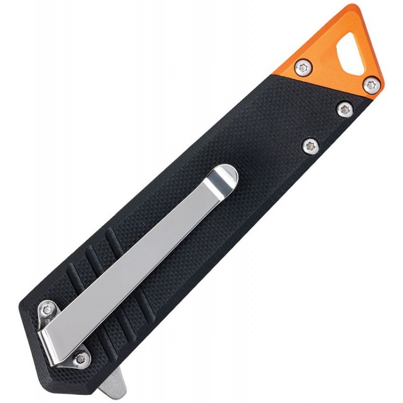 Case Harley Davidson Tec X Pocket Knife - 3.25" Stainless Steel Blade Black and Orange Aluminum Handle
