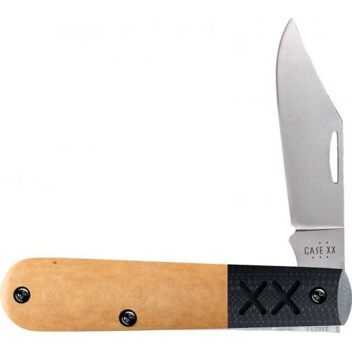 Case XX Crossroads XR Barlow UK EDC Pocket Knife - 2.5" CPM-S35VN Stainless Steel Blade Tan Richlite Handle