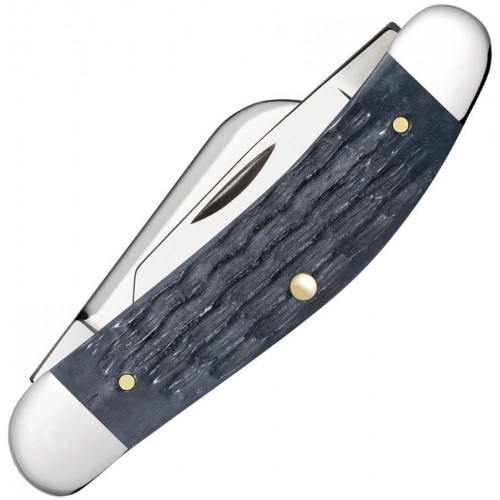 Case XX Sowbelly Grey Worn UK EDC Pocket Knife - Triple Blade Grey Worn Jigged Bone Handle