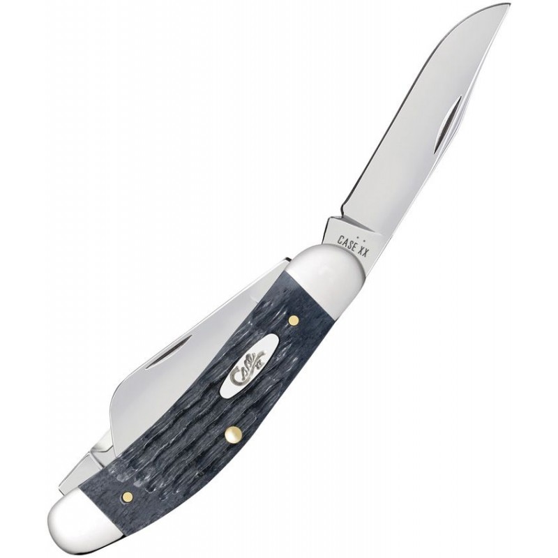 Case XX Sowbelly Gray Worn UK EDC Pocket Knife - Triple Blade Grey Worn Jigged Bone Handle