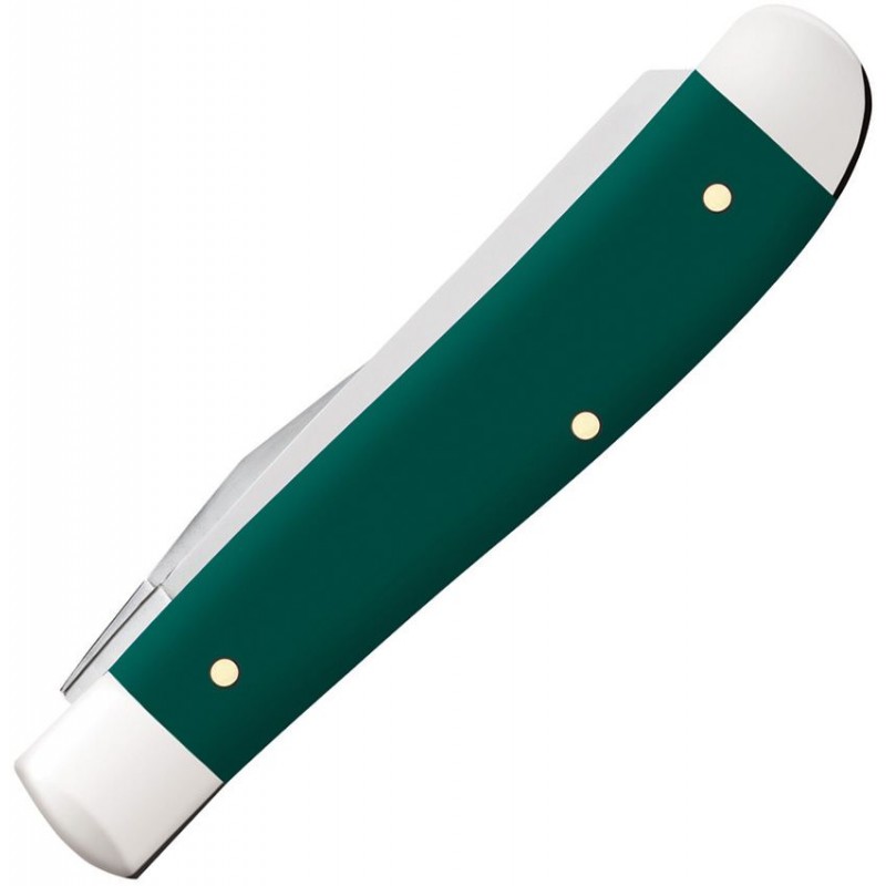 Case Mini Trapper Spruce Green UK EDC Pocket Knife - Dual Blade Spruce Green Synthetic Handle