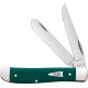 Case Mini Trapper Spruce Green UK EDC Pocket Knife - Dual Blade Spruce Green Synthetic Handle