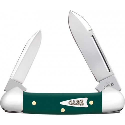 Case XX Butterbean Spruce Green UK EDC Pocket Knife - Dual Blade Spruce Green Synthetic Handle