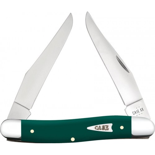 Case XX Muskrat Spruce Green UK EDC Pocket Knife - Dual Blade Spruce Green Synthetic Handle