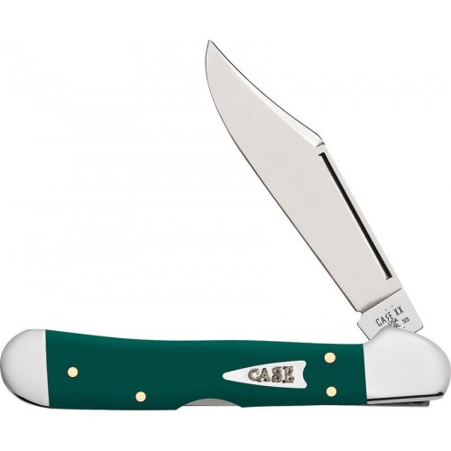 Case XX Mini Copperlock Spruce Green Pocket Knife - 2.72" Stainless Steel Blade Spruce Green Synthetic Handle
