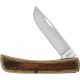 Case Crossroads XR Sodbuster Jr UK EDC Pocket Knife - 2.8" S35VN Skinner Blade Smooth Brown and Green Laminate Wood Handle