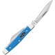 Case Small Stockman Light Blue UK EDC Pocket Knife - Triple Blade Light Blue Synthetic Handle
