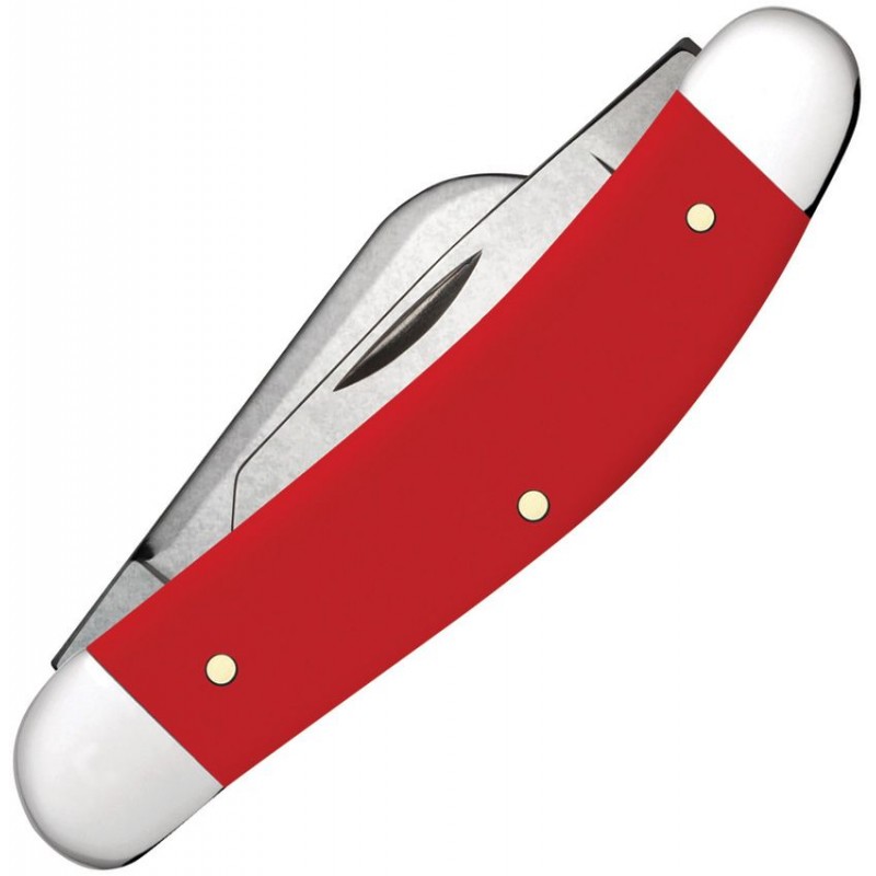 Case XX Sowbelly CS American Workman UK EDC Pocket Knife - Triple Blade Red Smooth Synthetic Handle