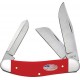 Case XX Sowbelly CS American Workman UK EDC Pocket Knife - Triple Blade Red Smooth Synthetic Handle
