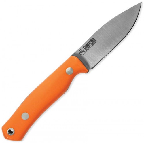 Casstrom No.8 SFK Bushcraft Knife - 3.26" 14C28N Stainless Steel Orange G10 Handle