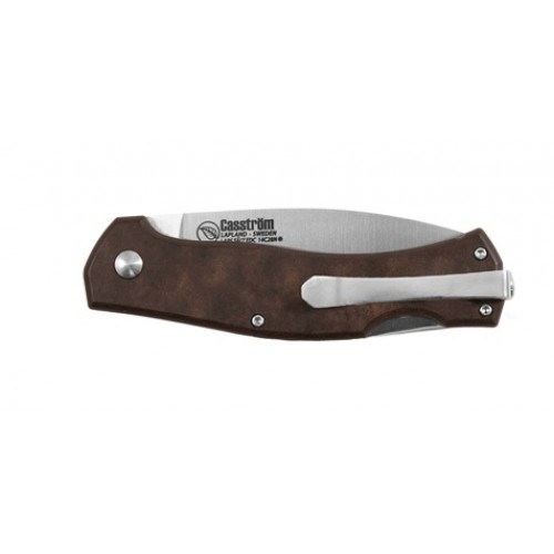 Casstrom Lars Falt Coffee Folding Knife - 3" 14C28N with Cryo-quench Blade Brown Handle