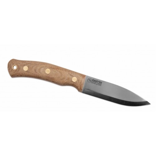 Casstrom No.10 Swedish Forest Knife - 4.03" A8 Mod Steel Brown Canvas Micarta Handle
