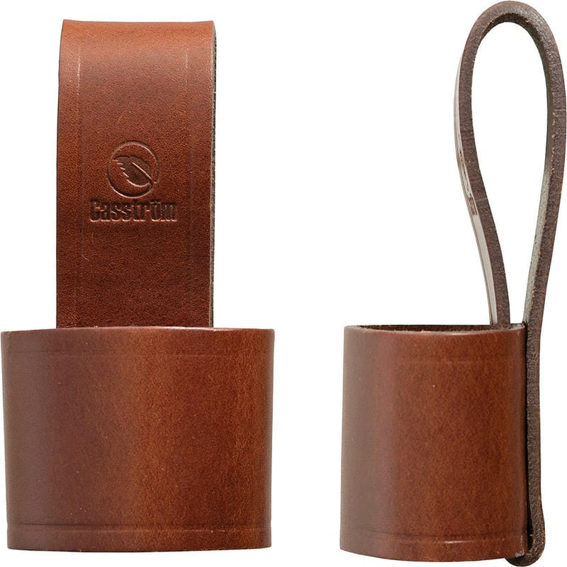 Casstrom Leather Axe Loop in Cognac Brown - 3mm Thick, Fits Belts to 65mm