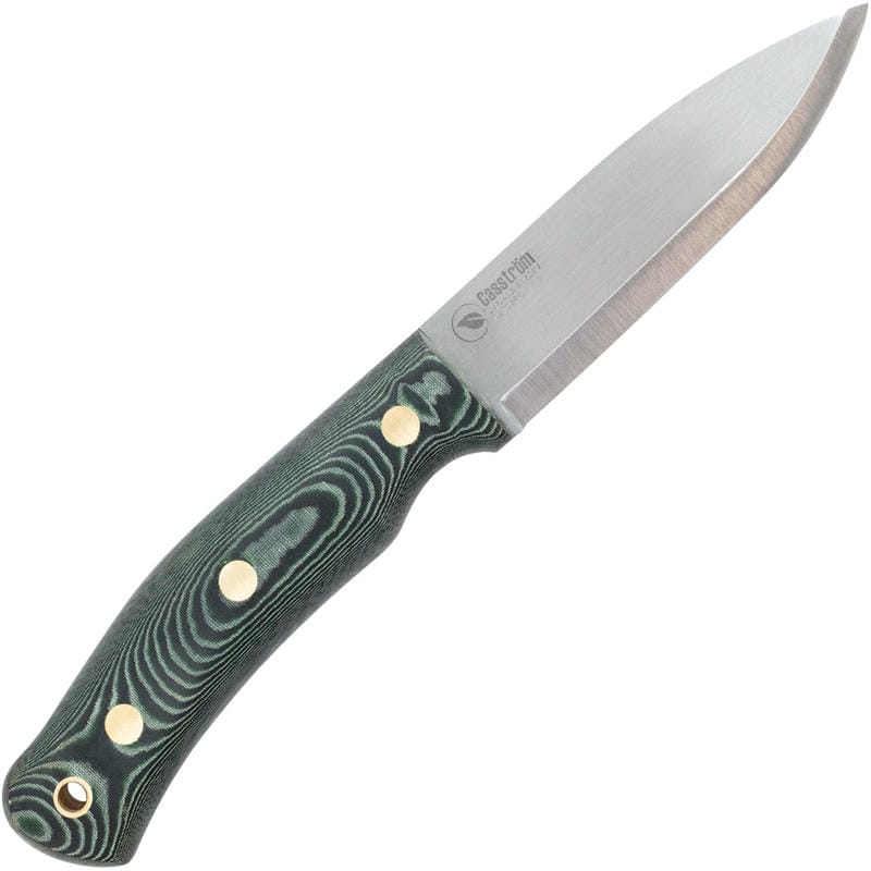 Casstrom No.10 Swedish Forest Knife - 3.93" Stainless Steel Blade Green Micarta Handle Kydex Sheath