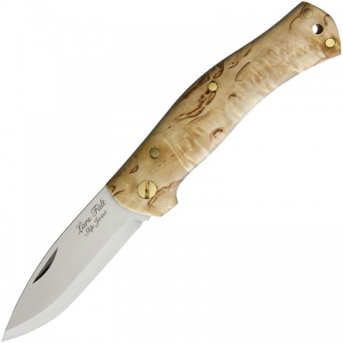 Casstrom Lars Falt UK EDC Slip Joint Knife - 2.87" Blade - Curly Birch Handle
