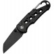 CIVIVI Pragma Folding Knife - 2.2" Black Nitro-V Wharncliffe Blade Black Milled Aluminum Handle