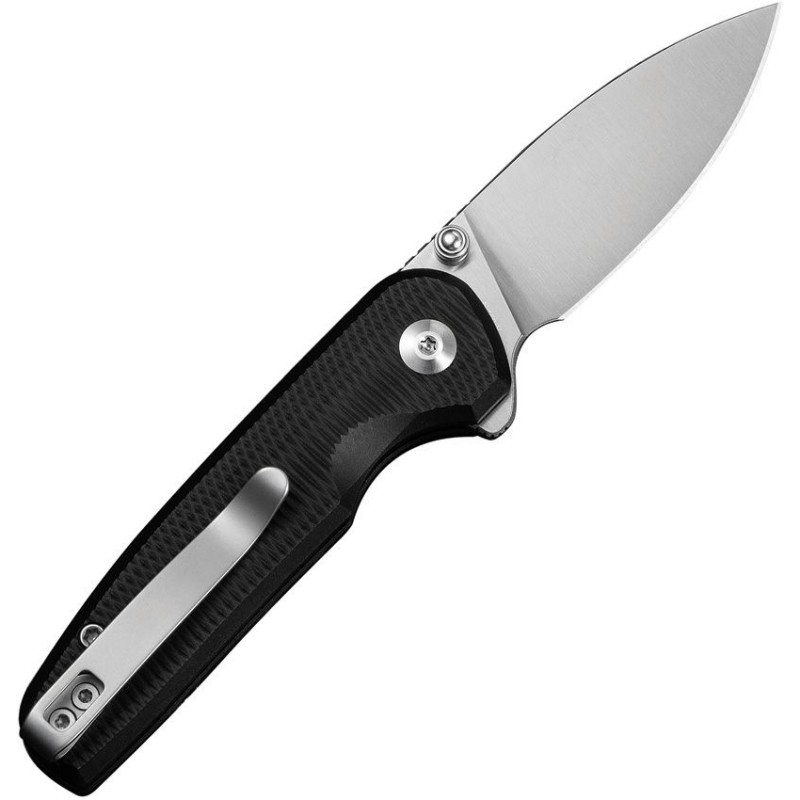 CIVIVI Mini Shakan Folding Knife - 2.48" Nitro-V DP Blade Black Machined Aluminum Handle