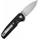 CIVIVI Mini Shakan Folding Knife - 2.48" Nitro-V DP Blade Black Machined Aluminum Handle