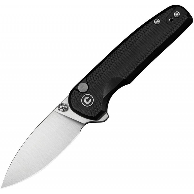 CIVIVI Mini Shakan Folding Knife - 2.48" Nitro-V DP Blade Black Machined Aluminum Handle