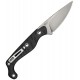 CIVIVI SOKN Fixed Blade Knife - 2.82" Nitro-V Stonewashed DP Blade Black G10 Handle Kydex Sheath