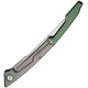 CIVIVI Shawka Folding Fillet Knife - 5.81" 14C28N Satin Trailing Point Blade Grey And Green Aluminum Handle