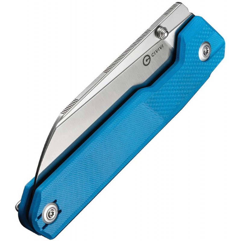 CIVIVI Knives Hid Nested Folding Knife - 4.14" 14C28N Reverse Tanto Blade Blue G10 Handle