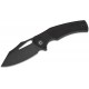 CIVIVI Knives BullTusk Liner Lock Knife - 3.48" 14C28N Black Stonewashed CP Blade Coarse Black G10 Handle