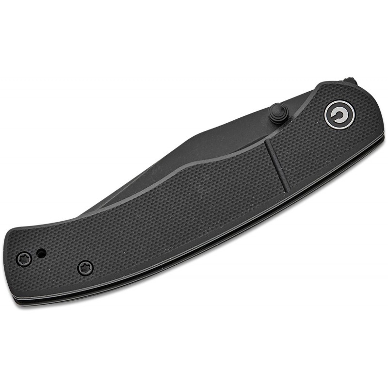 CIVIVI Knives Clingman Pocket Knife - 2.99" Nitro-V Black Stonewashed CP Blade Black G10 Handle