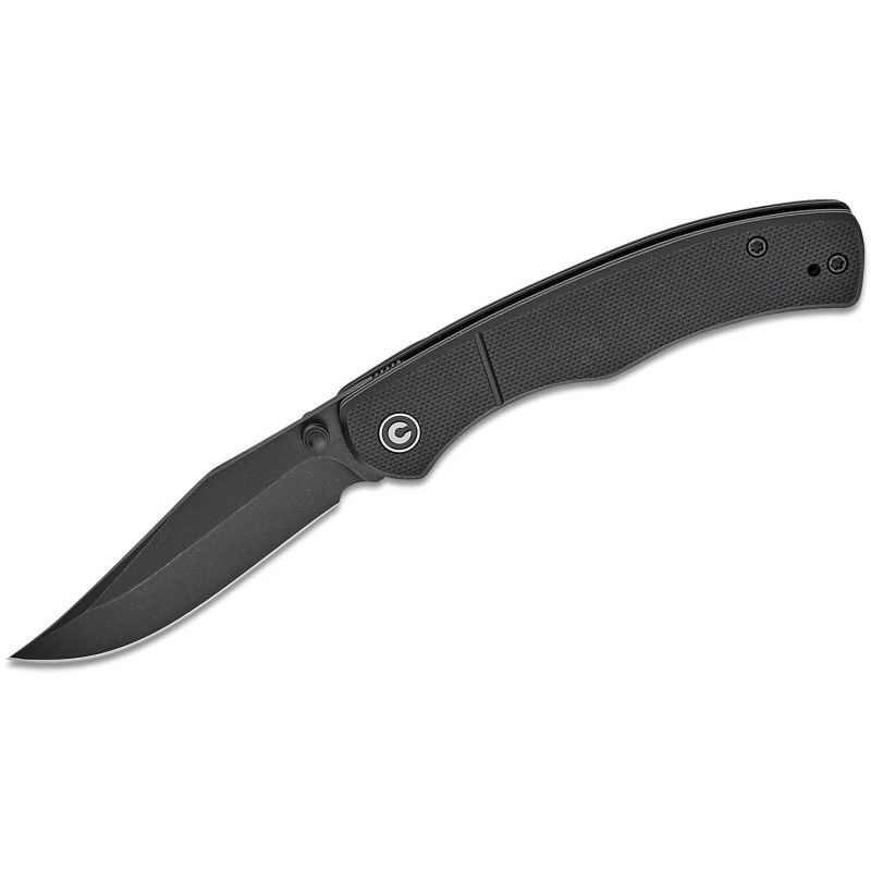 CIVIVI Knives Clingman Pocket Knife - 2.99" Nitro-V Black Stonewashed CP Blade Black G10 Handle