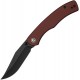 CIVIVI Knives Clingman Pocket Knife - 2.99" Nitro-V Black Stonewashed CP Blade Burgundy G10 Handle