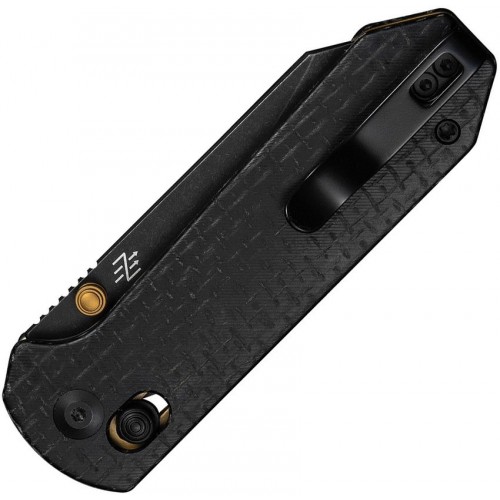 CIVIVI Yonder Folding Knife - 2.88" Black 14C28N Blade Black Burlap Micarta Handle