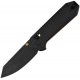 CIVIVI Yonder Folding Knife - 2.88" Black 14C28N Blade Black Burlap Micarta Handle