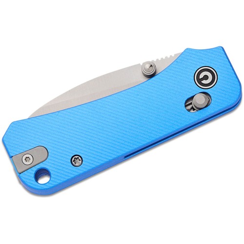CIVIVI Knives Baby Banter 2 Folding Knife - 2.34" Nitro-V Satin Blade Blue Machined Aluminum Handle