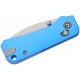 CIVIVI Knives Baby Banter 2 Crossbar Lock Folding Knife - 2.34" Nitro-V Satin Blade Blue Machined Aluminum Handle