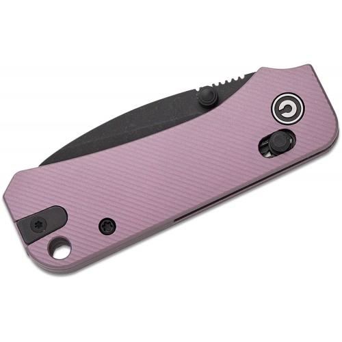 CIVIVI Knives Baby Banter 2 Folding Knife - 2.34" Nitro-V Black Blade Purple Machined Aluminum Handle