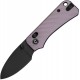 CIVIVI Knives Baby Banter 2 Crossbar Lock Folding Knife - 2.34" Nitro-V Black Blade Purple Machined Aluminum Handle