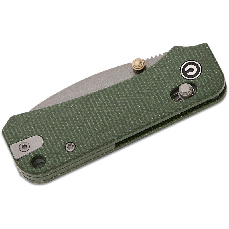 CIVIVI Knives Baby Banter 2 Folding Knife - 2.34" Nitro-V Stonewash Blade Green Canvas Micarta Handle