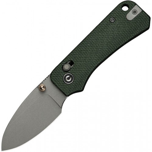 CIVIVI Knives Baby Banter 2 Folding Knife - 2.34" Nitro-V Stonewash Blade Green Canvas Micarta Handle