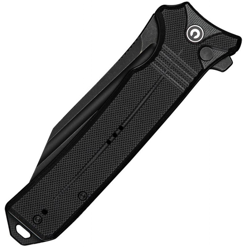 CIVIVI Neurohaptic Folding Knife - 3.74" Nitro-V Black Blade Milled Black G10 Handle