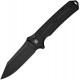 CIVIVI Neurohaptic Folding Knife - 3.74" Nitro-V Black Blade Milled Black G10 Handle
