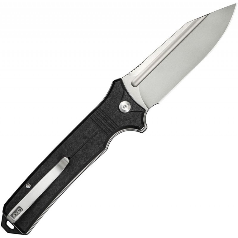 CIVIVI Neurohaptic Folding Knife - 3.74" Nitro-V Blade Black Shredded G10 Handle