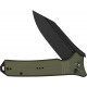 CIVIVI Neurohaptic Folding Knife - 3.74" Nitro-V Black Blade Black OD Green G10 Handle