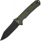 CIVIVI Neurohaptic Folding Knife - 3.74" Nitro-V Black Blade Black OD Green G10 Handle