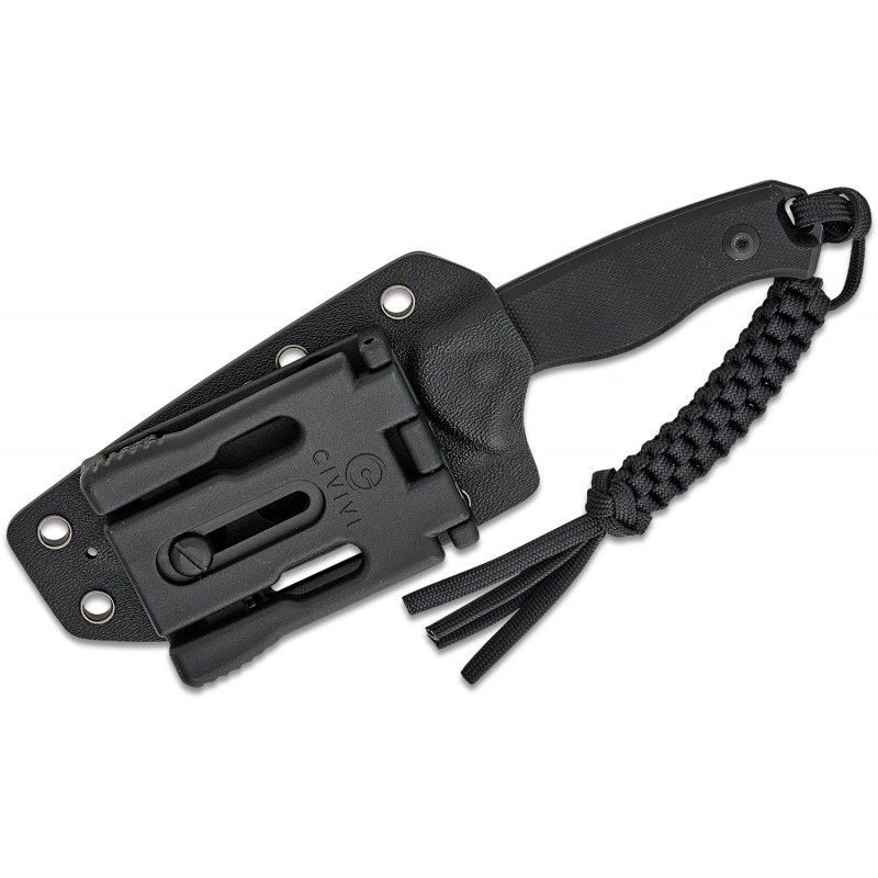 CIVIVI Knives Timberbark Fixed Blade Knife - 3.2" 14C28N Black Stonewashed DP Blade Black G10 Handle Kydex Sheath