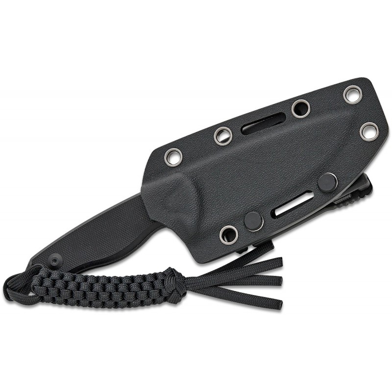 CIVIVI Knives Timberbark Fixed Blade Knife - 3.2" 14C28N Black Stonewashed DP Blade Black G10 Handle Kydex Sheath