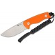 CIVIVI Knives Timberbark Fixed Blade Knife - 3.2" 14C28N Satin DP Blade Orange G10 Handle Kydex Sheath