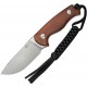 CIVIVI Knives Timberbark Fixed Blade Knife - 3.2" 14C28N Satin DP Blade Guibourtia Wood Handle Kydex Sheath